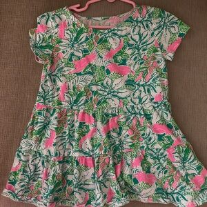 Lilly Pulitzer Pink and Green Pleated Sundress